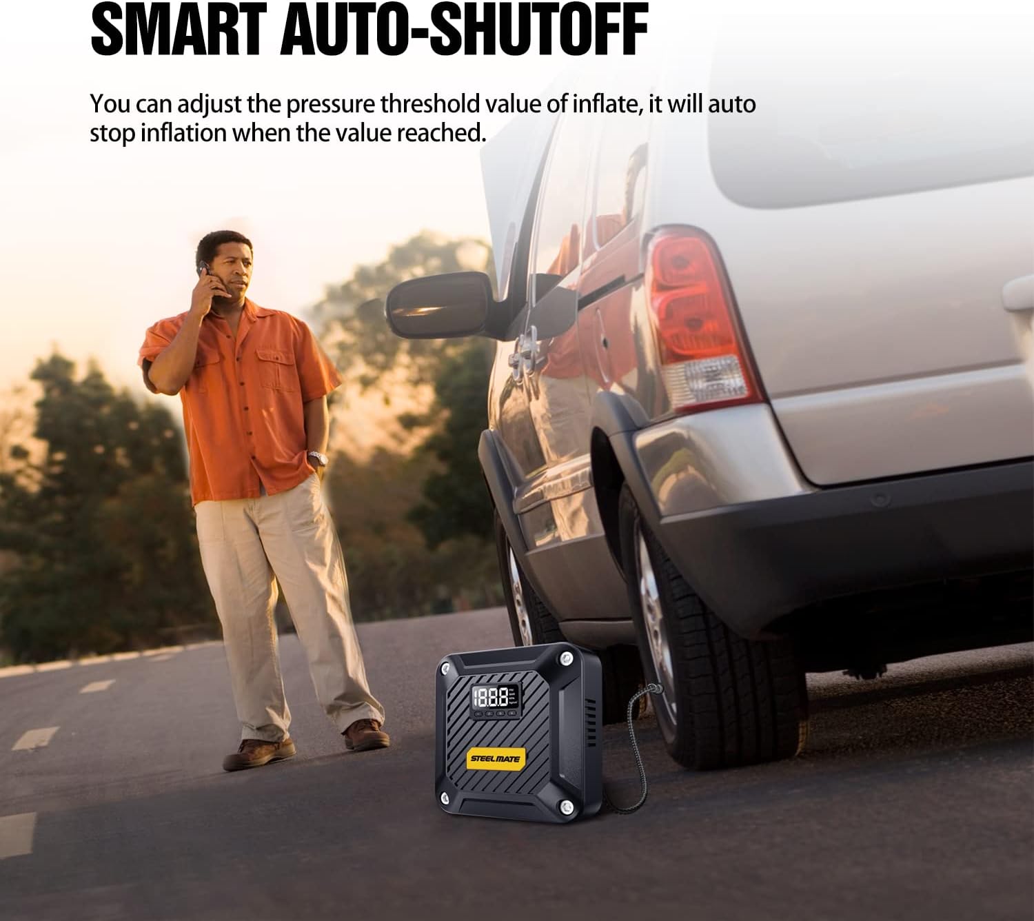 STEELMATE Digital Tire Inflater T5 Lebanon international shipping