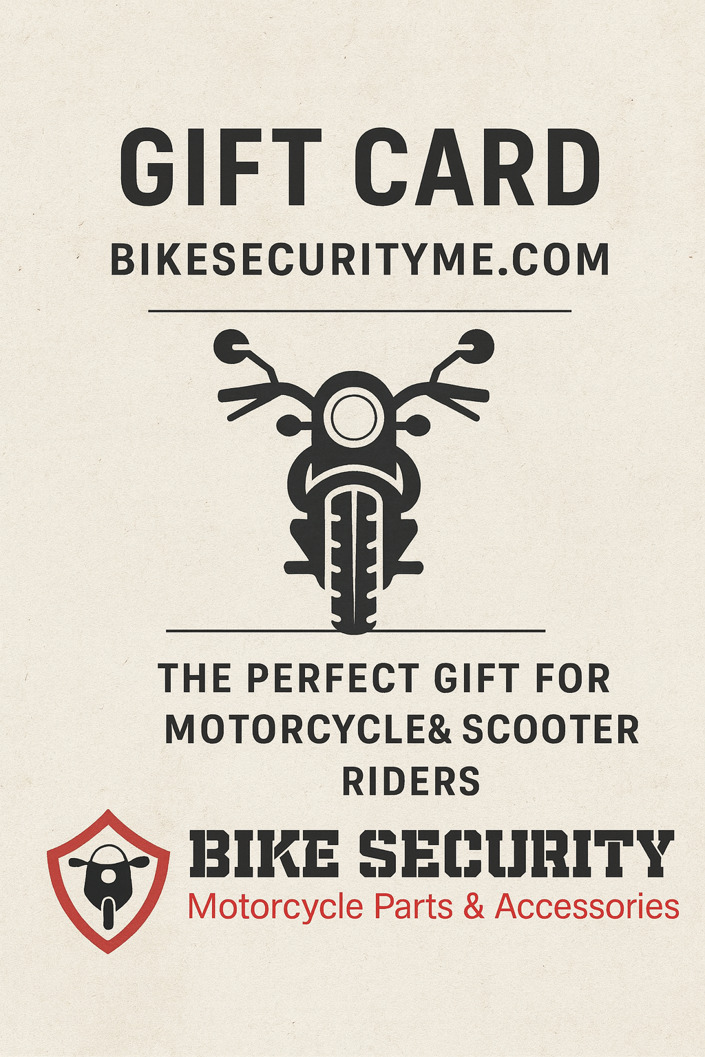 Bike Security Gift Card