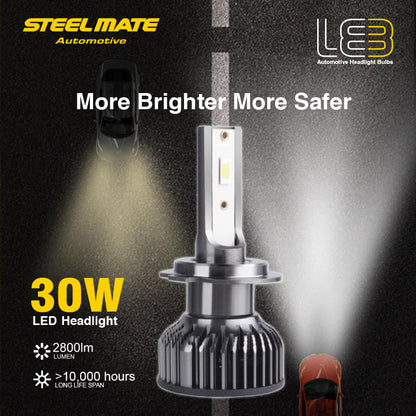 STEELMATE L3 H7 LED Light Set Lebanon international shipping