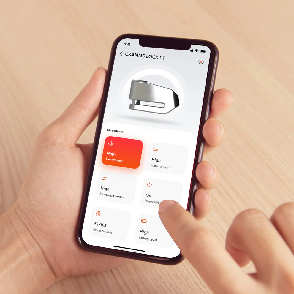 CRANNS VD 10 Alarm Disk Lock motorcycle scooter anti-theft security Lebanon international shipping