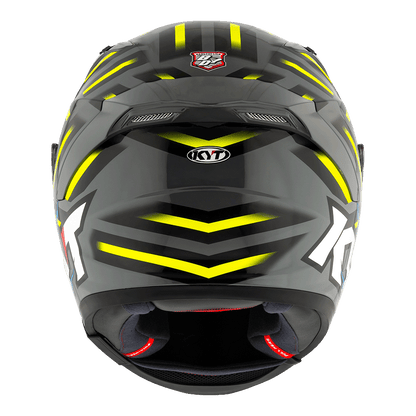 KYT Striker Flaming Grey Blue Full-Face Motorcycle Helmet | Bike Security Lebanon