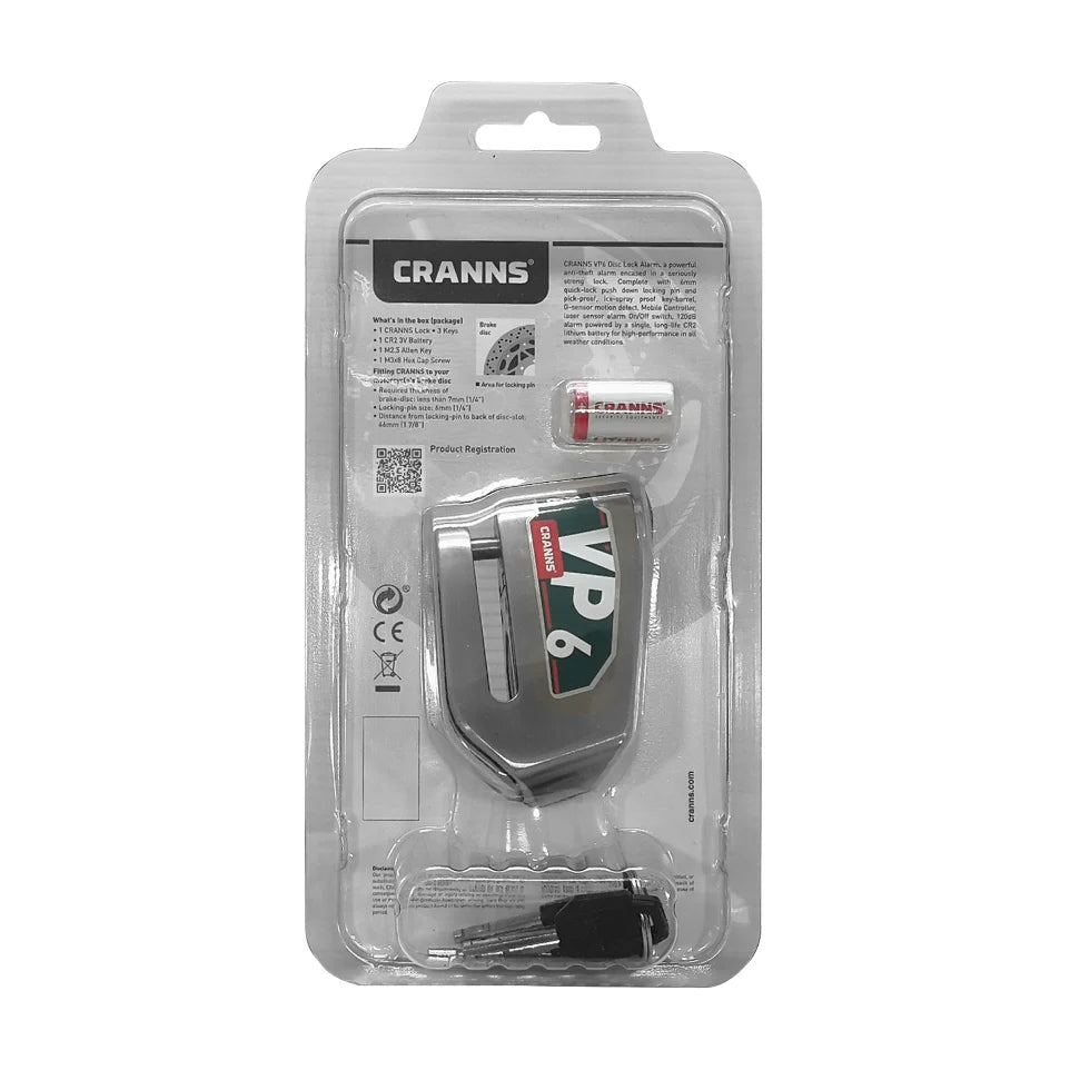 CRANNS VP6 Alarm Disk Lock | Bike Security Lebanon