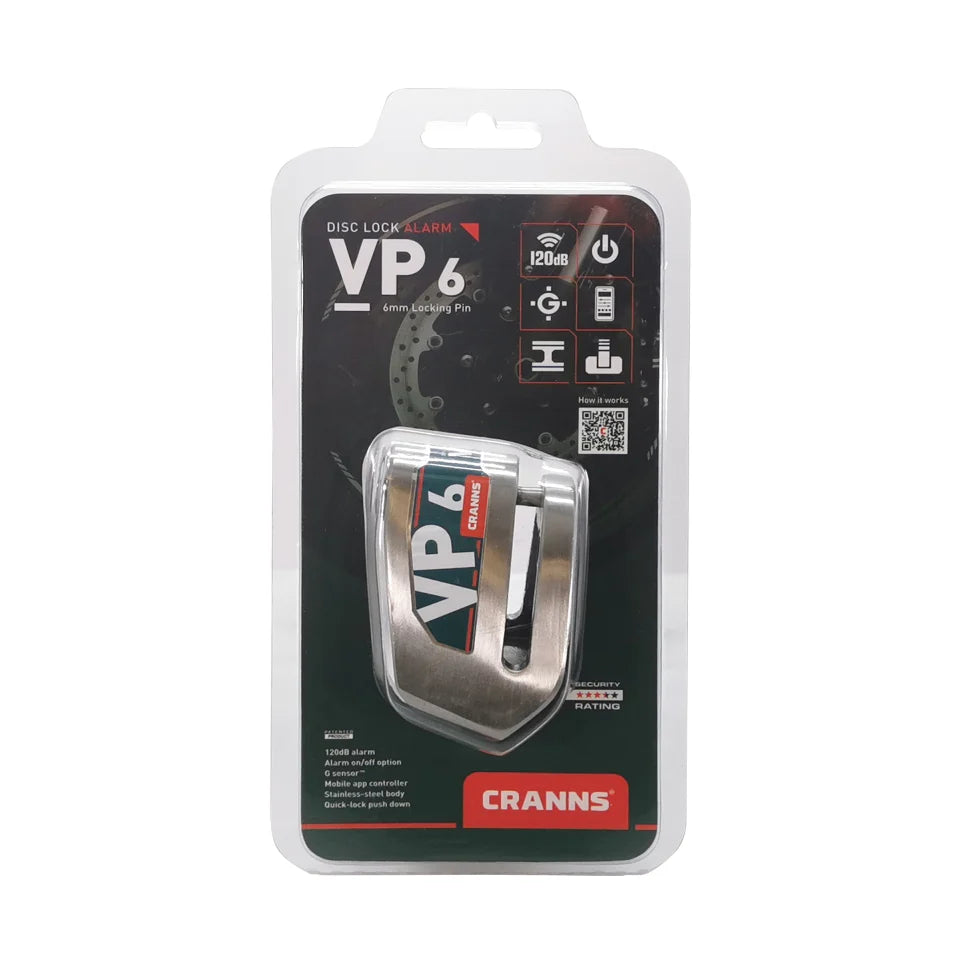 CRANNS VP6 Alarm Disk Lock motorcycle scooter anti-theft security Lebanon international shipping