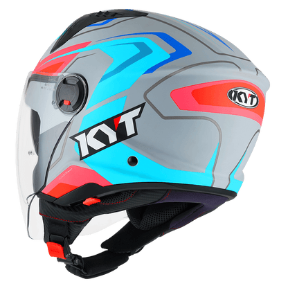 KYT D CITY OVERTECH MATT ASPHALT GREY/BLUE | Bike Security Lebanon