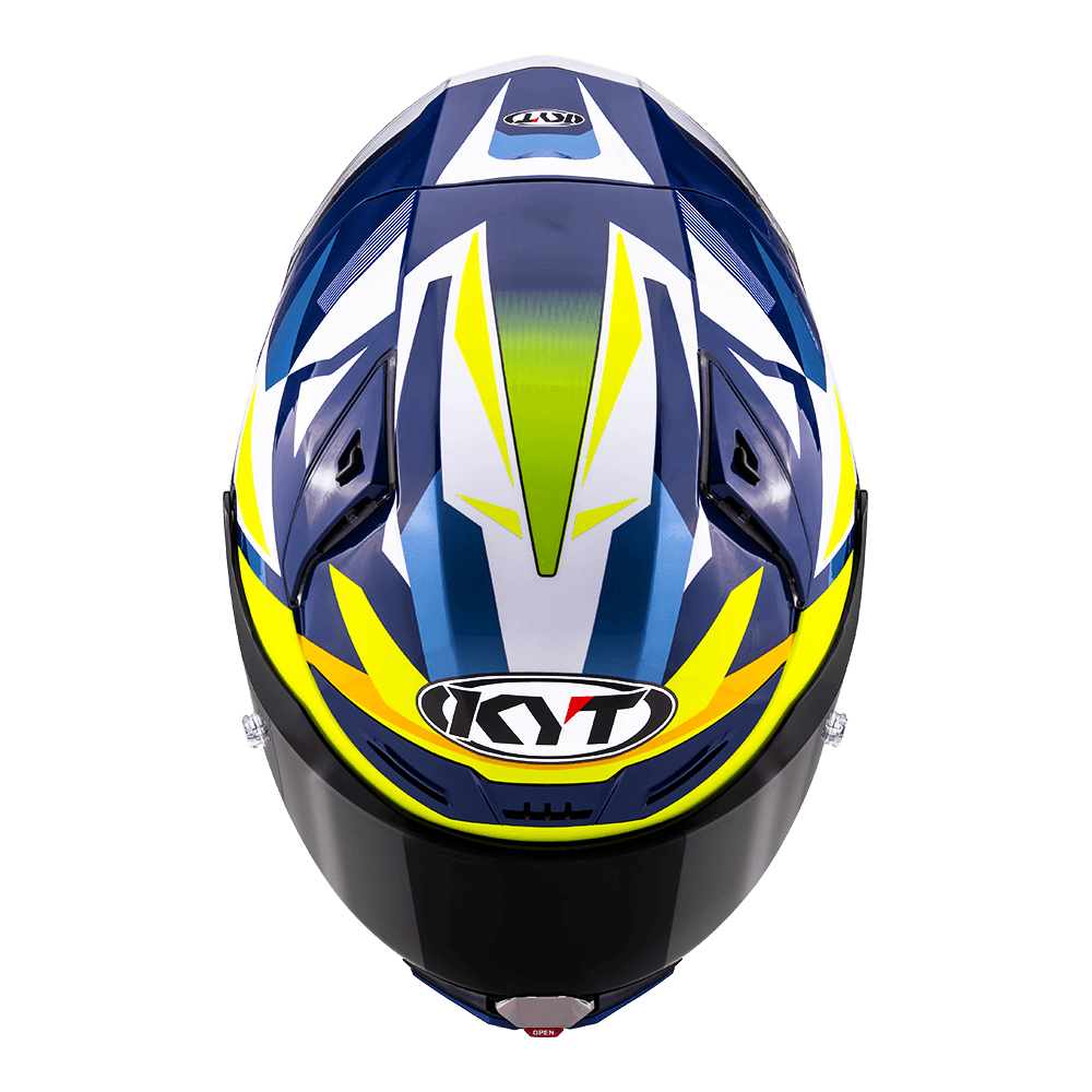 KYT R1R Diamond Blue/Yellow – Full-Face Motorcycle Helmet | Bike Security Lebanon