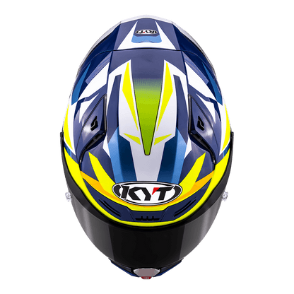 KYT R1R Diamond Blue/Yellow – Full-Face Motorcycle Helmet | Bike Security Lebanon