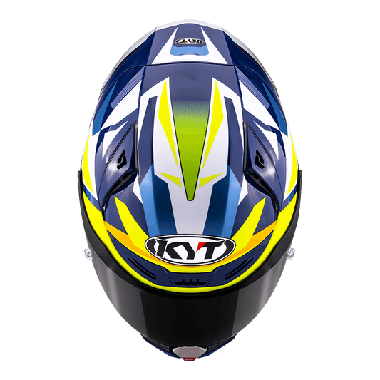 KYT R1R Diamond Blue/Yellow – Full-Face Motorcycle Helmet | Bike Security Lebanon