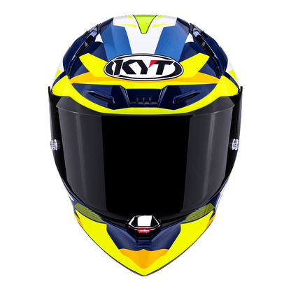 KYT R1R Diamond Blue/Yellow – Full-Face Motorcycle Helmet | Bike Security Lebanon