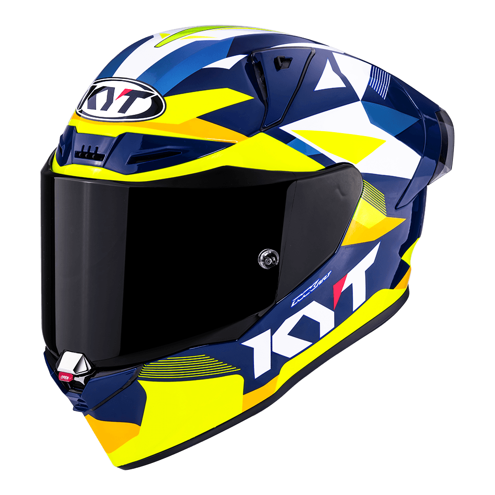 KYT R1R Diamond Blue/Yellow – Full-Face Motorcycle Helmet | Bike Security Lebanon