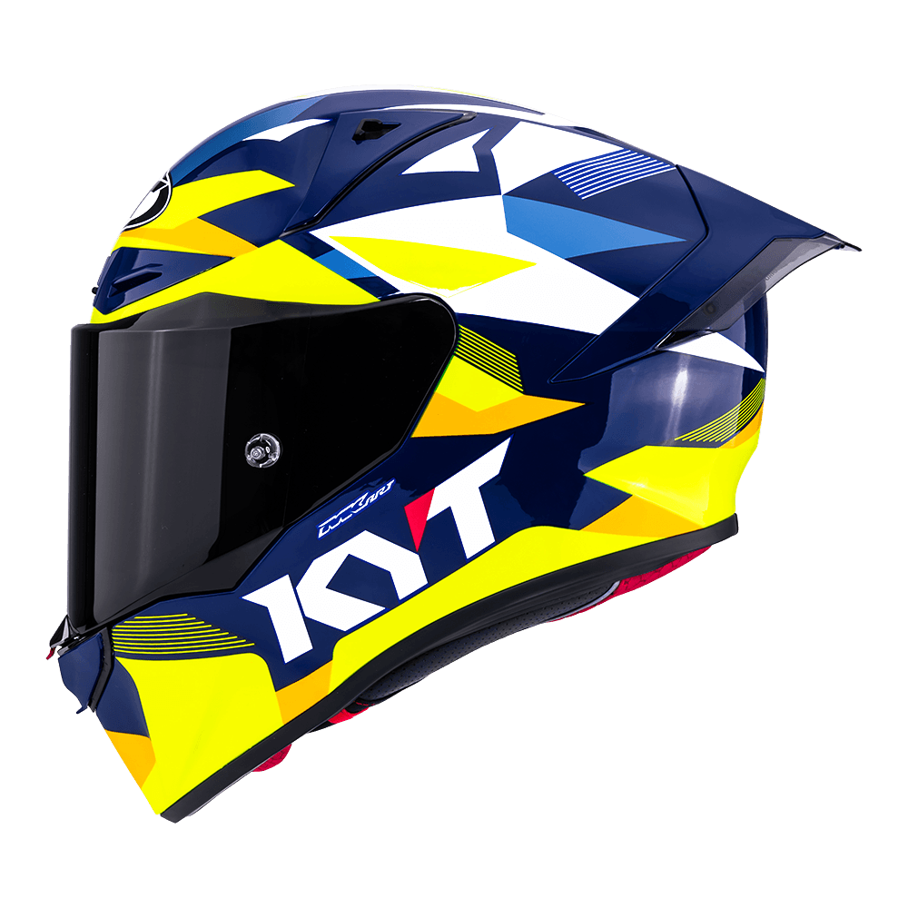 KYT R1R Diamond Blue/Yellow – Full-Face Motorcycle Helmet | Bike Security Lebanon