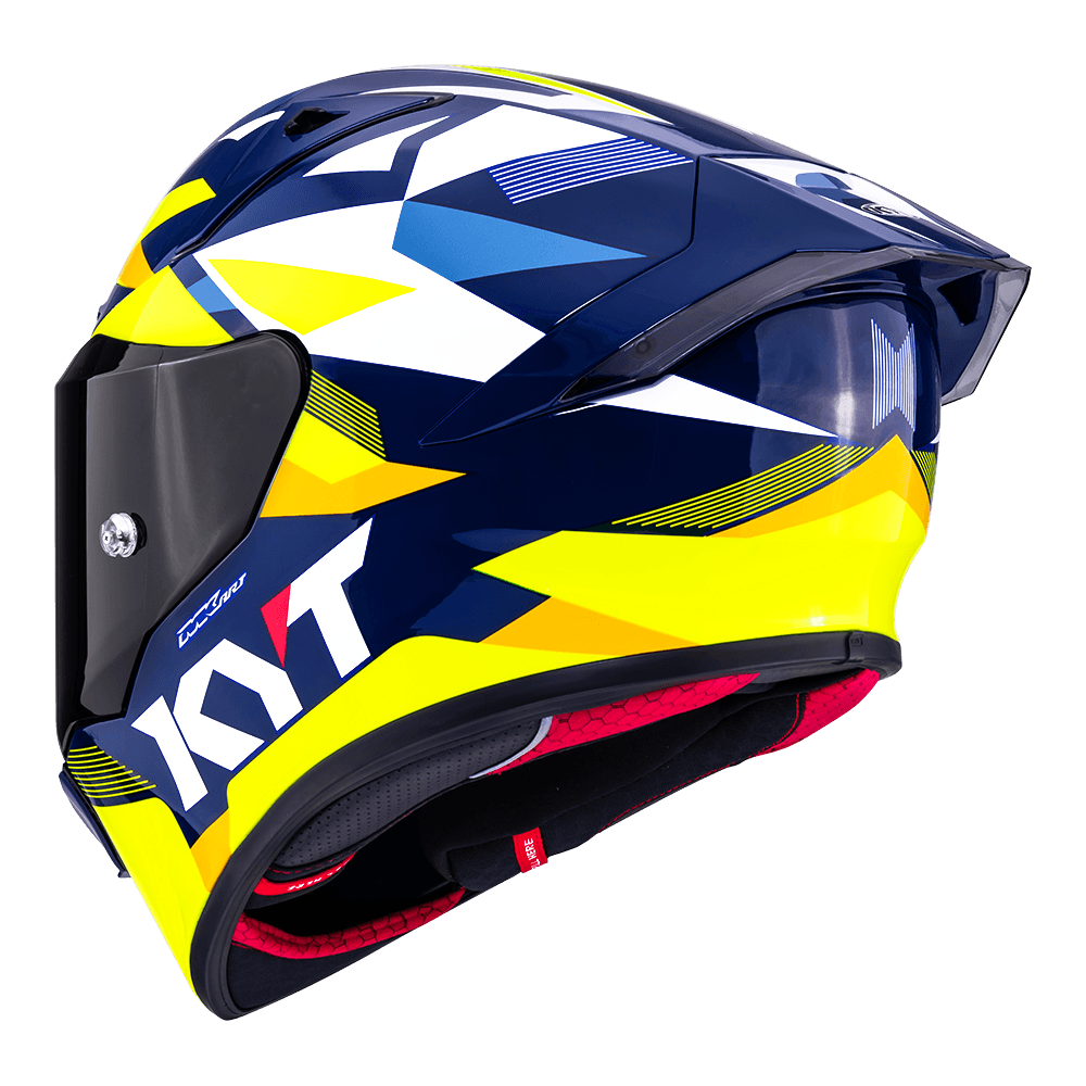 KYT R1R Diamond Blue/Yellow – Full-Face Motorcycle Helmet | Bike Security Lebanon
