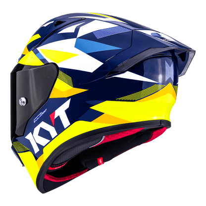 KYT R1R Diamond Blue/Yellow – Full-Face Motorcycle Helmet | Bike Security Lebanon