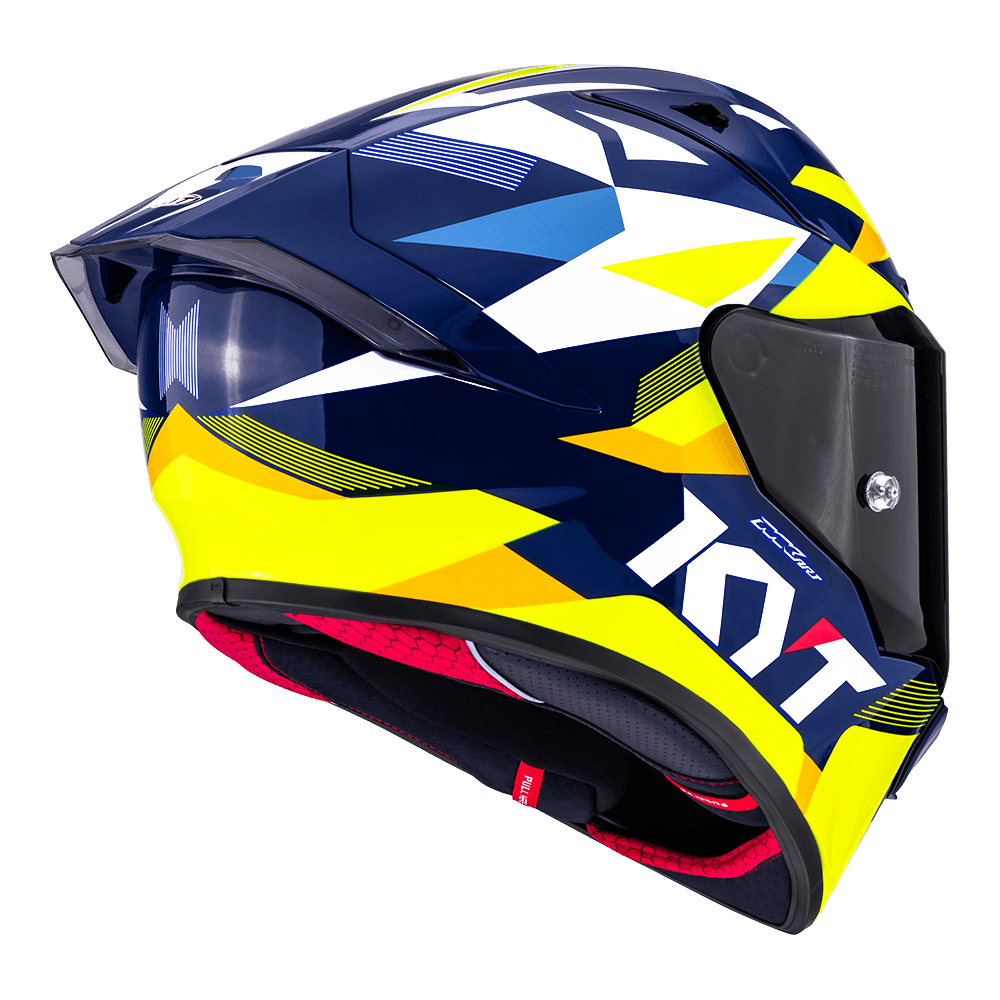 KYT R1R Diamond Blue/Yellow – Full-Face Motorcycle Helmet | Bike Security Lebanon