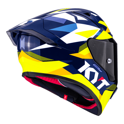 KYT R1R Diamond Blue/Yellow – Full-Face Motorcycle Helmet | Bike Security Lebanon