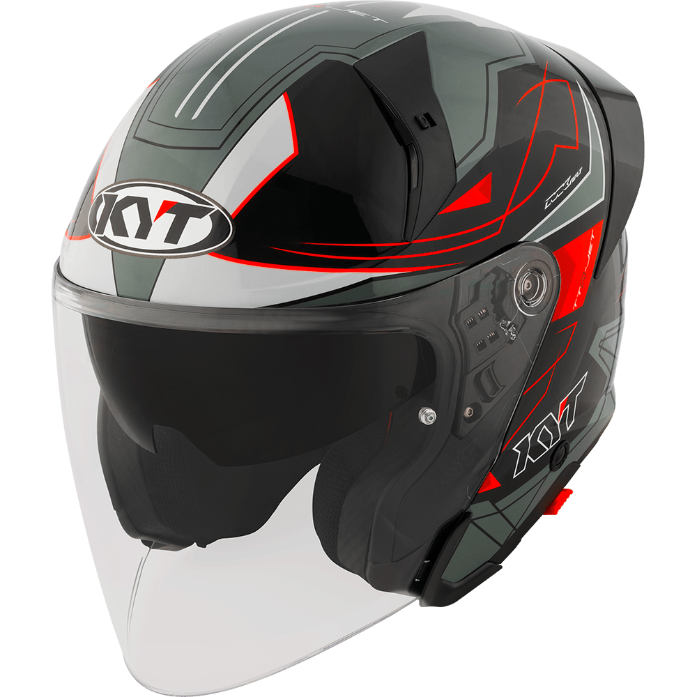 KYT TTR-JET LED BLACK GREY | Bike Security Lebanon