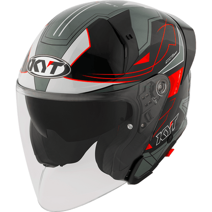 KYT TTR-JET LED BLACK GREY | Bike Security Lebanon