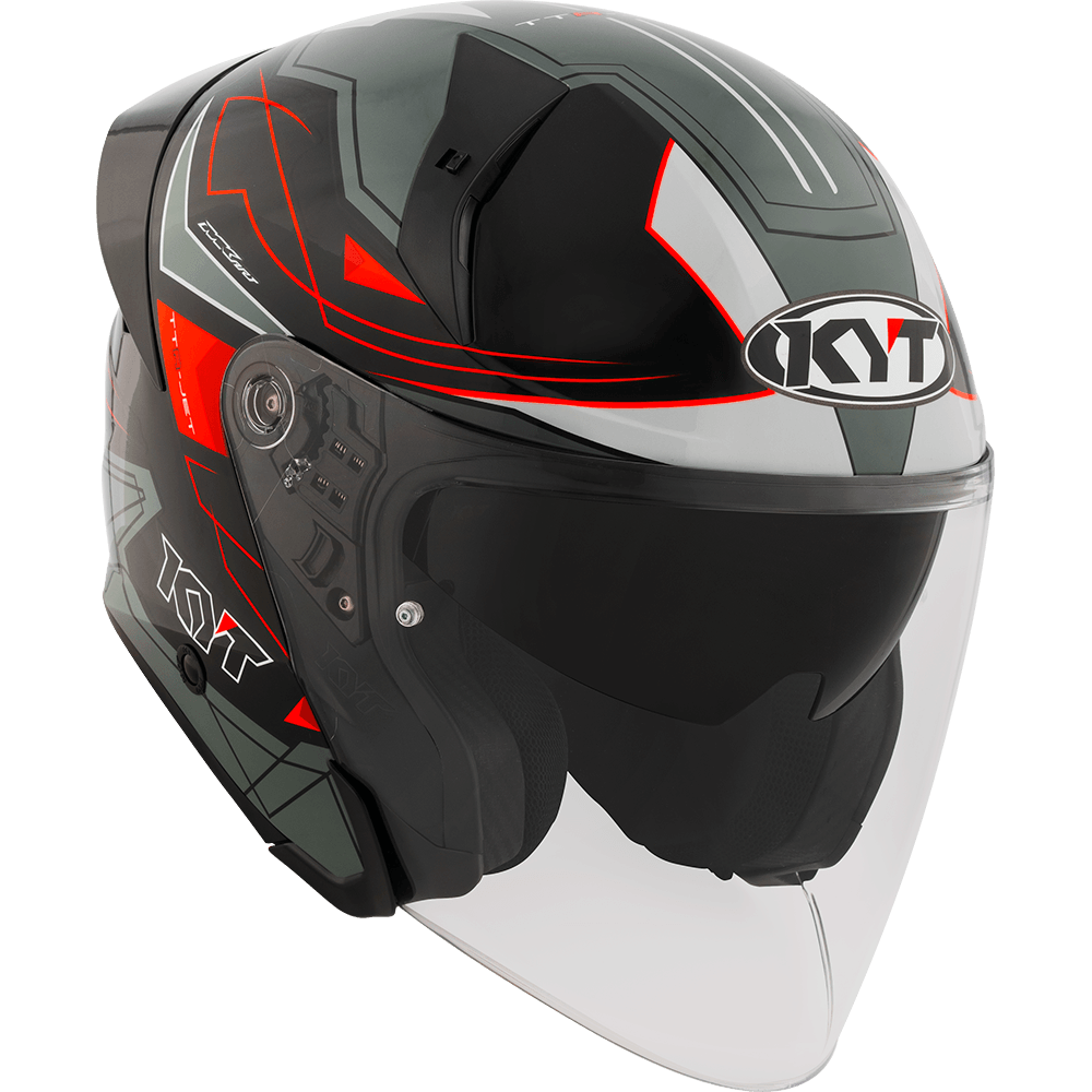 KYT TTR-JET LED BLACK GREY | Bike Security Lebanon