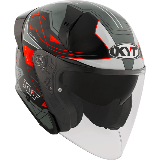 KYT TTR-JET LED BLACK GREY | Bike Security Lebanon