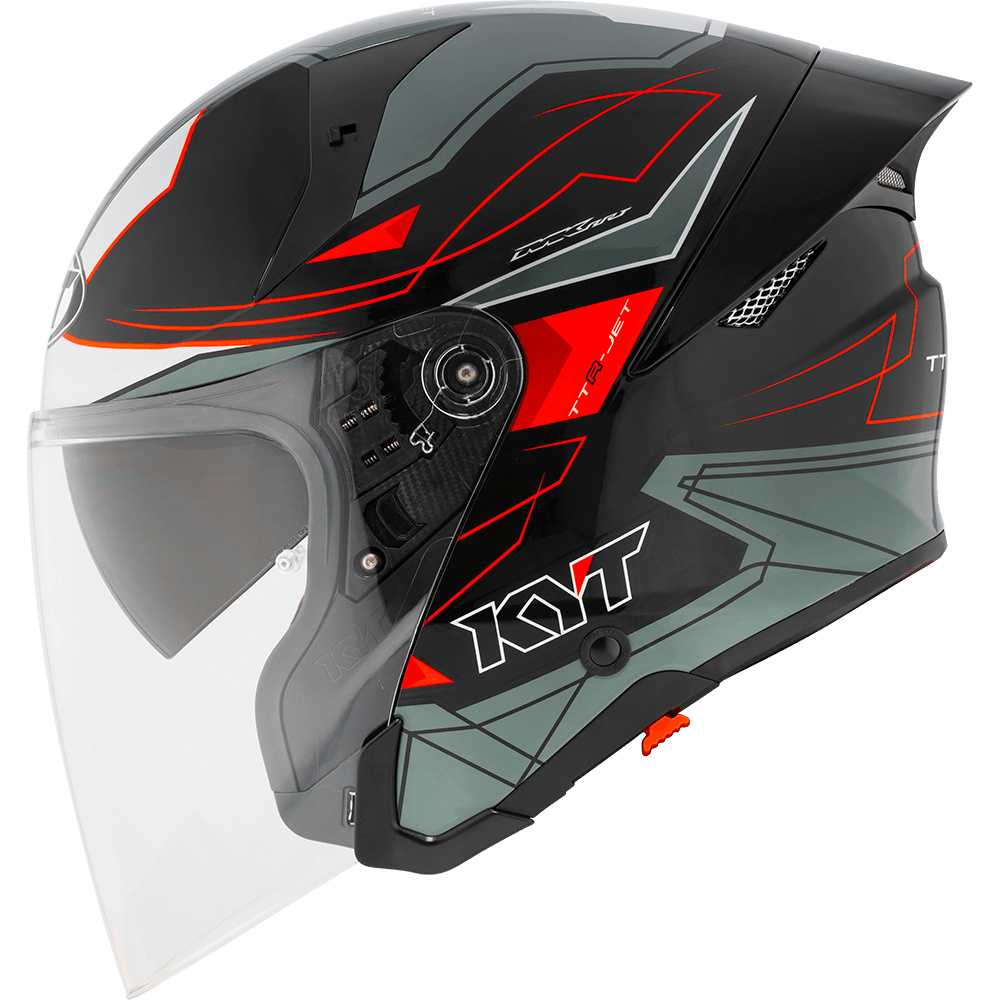 KYT TTR-JET LED BLACK GREY | Bike Security Lebanon