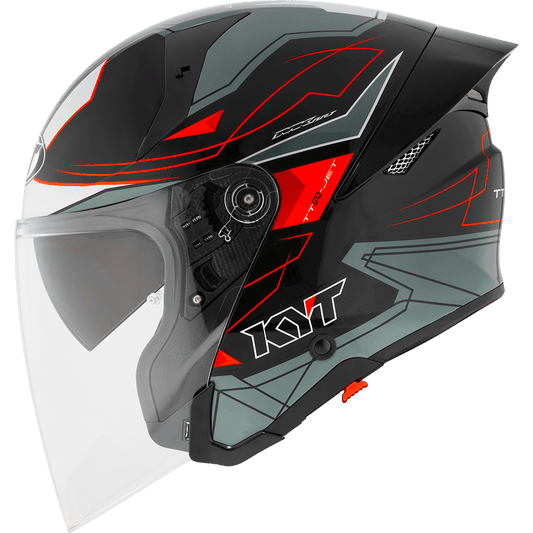 KYT TTR-JET LED BLACK GREY | Bike Security Lebanon