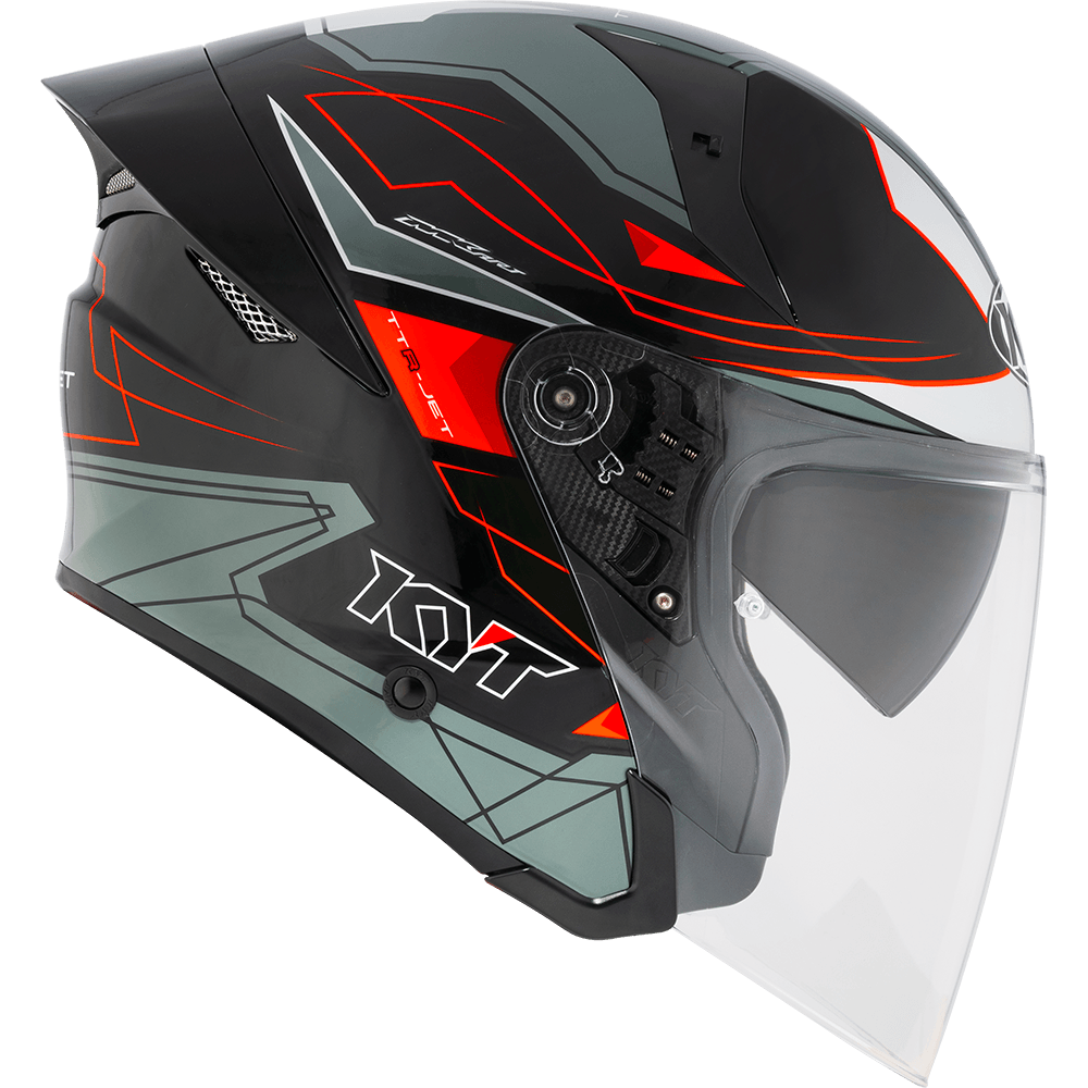 KYT TTR-JET LED BLACK GREY | Bike Security Lebanon
