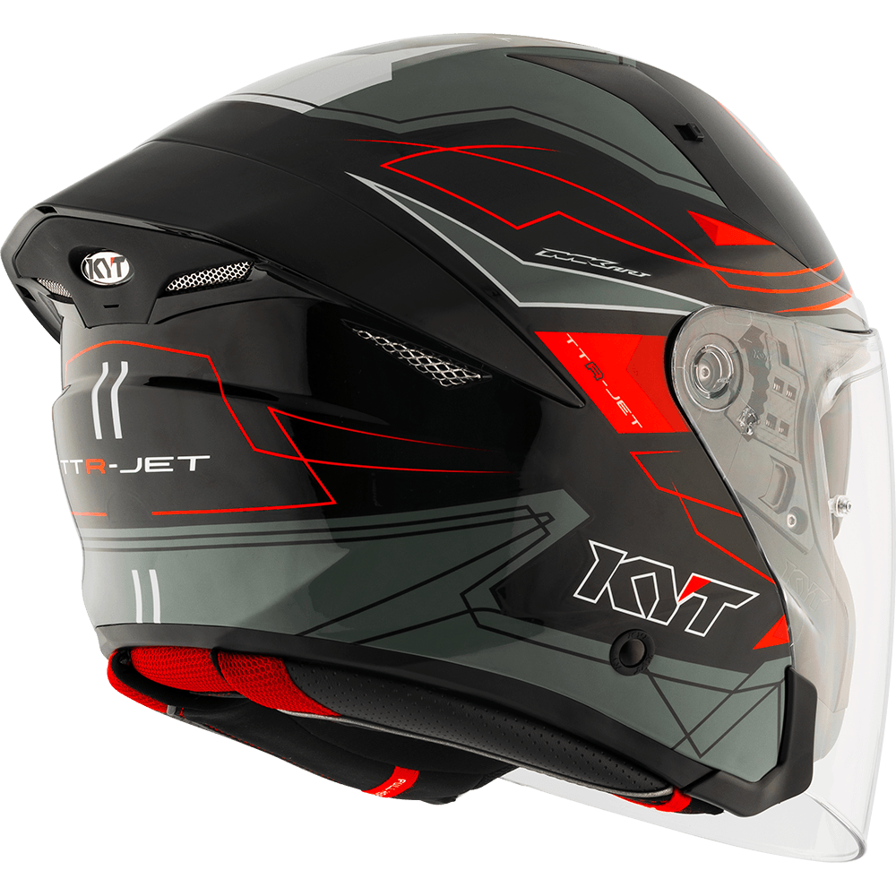 KYT TTR-JET LED BLACK GREY | Bike Security Lebanon
