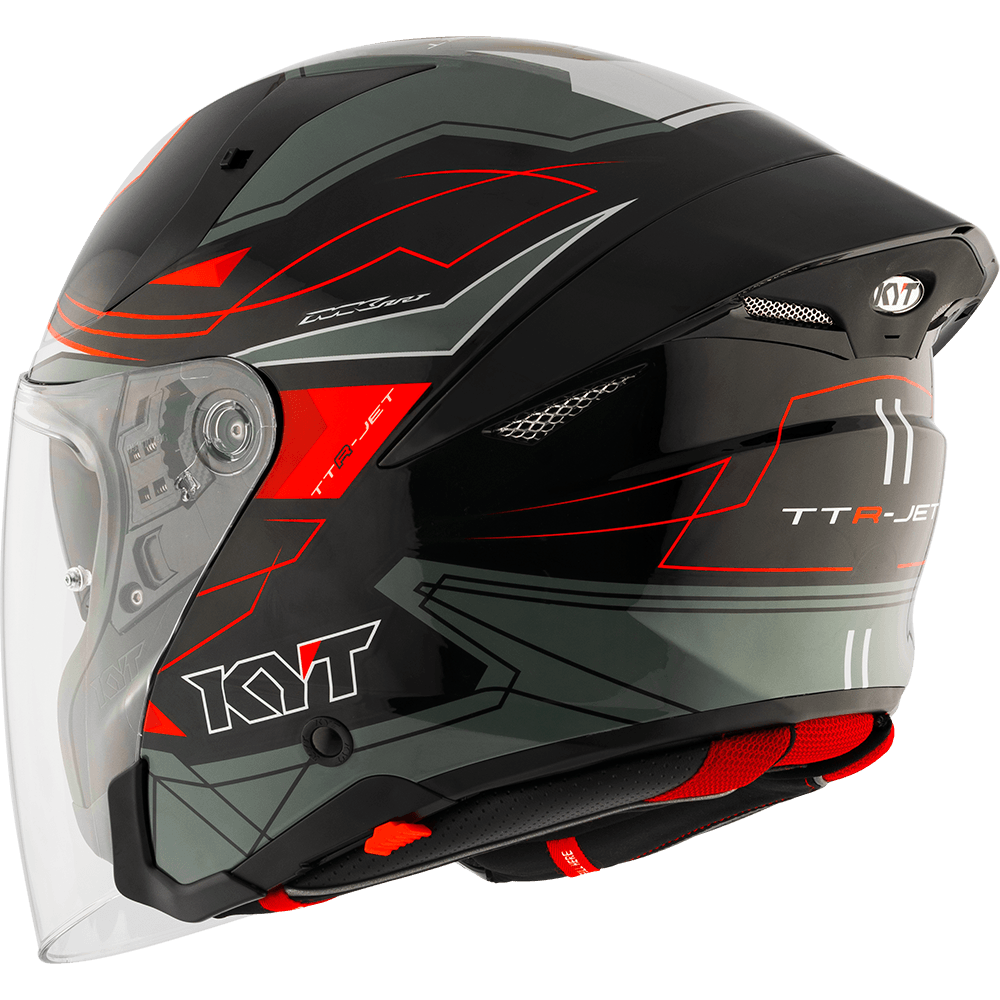 KYT TTR-JET LED BLACK GREY | Bike Security Lebanon