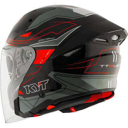 KYT TTR-JET LED BLACK GREY | Bike Security Lebanon