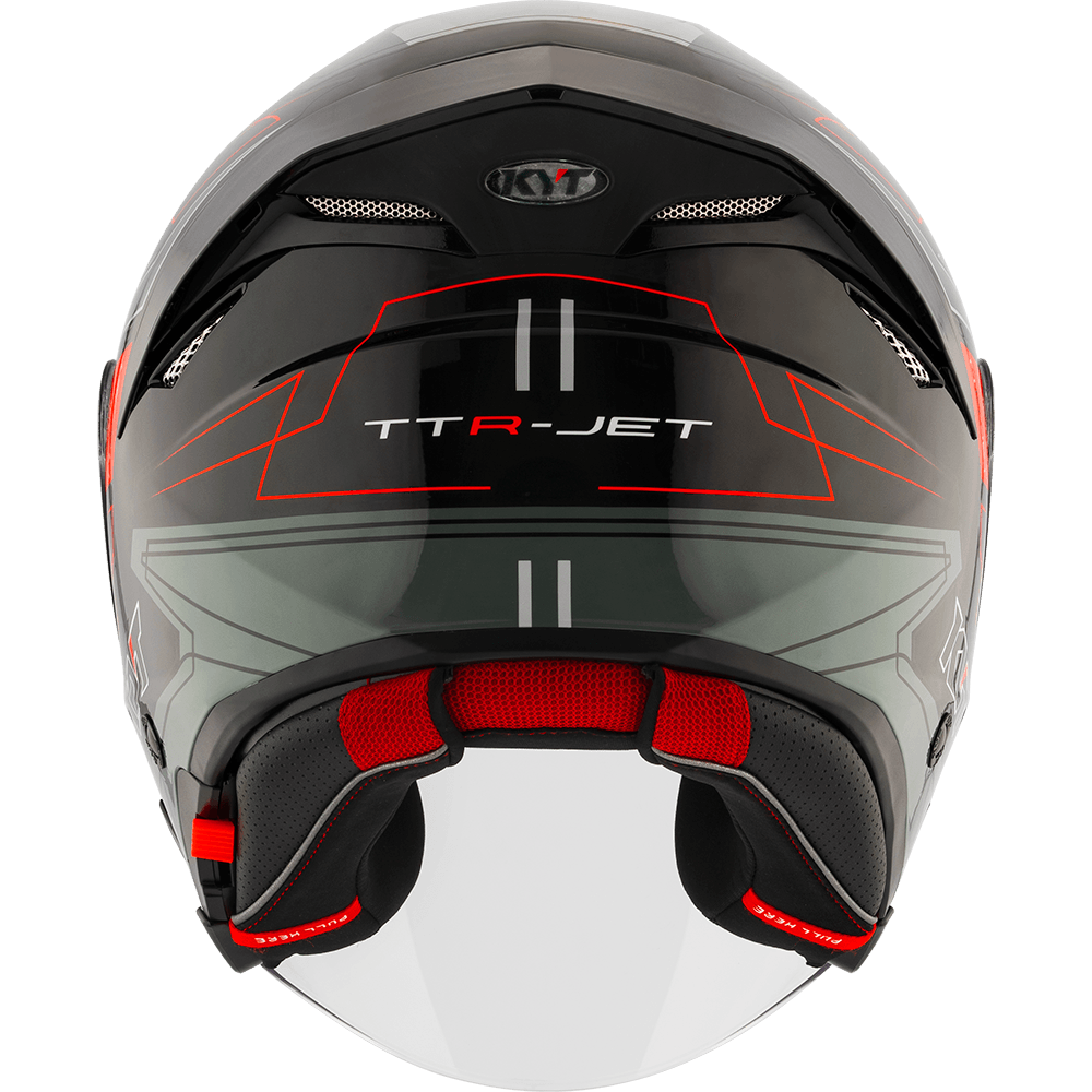 KYT TTR-JET LED BLACK GREY | Bike Security Lebanon