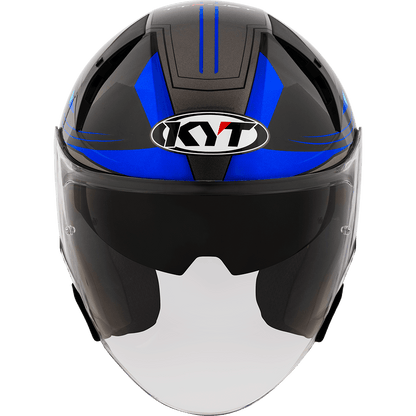 KYT TTR JET LED BLACK/BLUE | Bike Security Lebanon