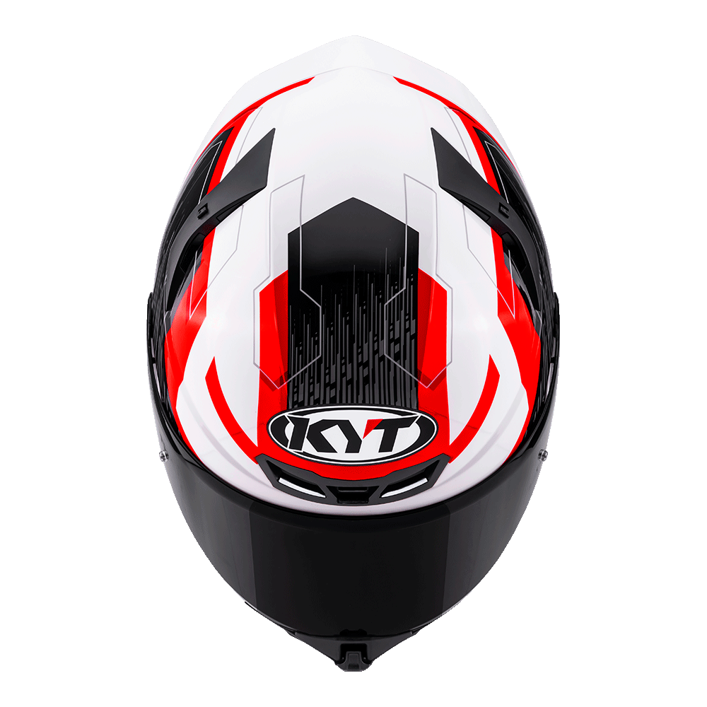 KYT TT-REVO SPEEDING WHITE RED | Bike Security Lebanon