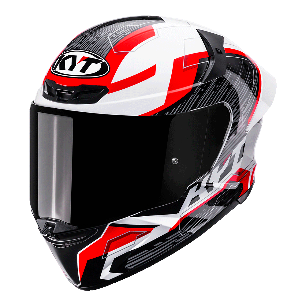 KYT TT-REVO SPEEDING WHITE RED | Bike Security Lebanon