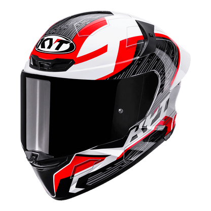 KYT TT-REVO SPEEDING WHITE RED | Bike Security Lebanon