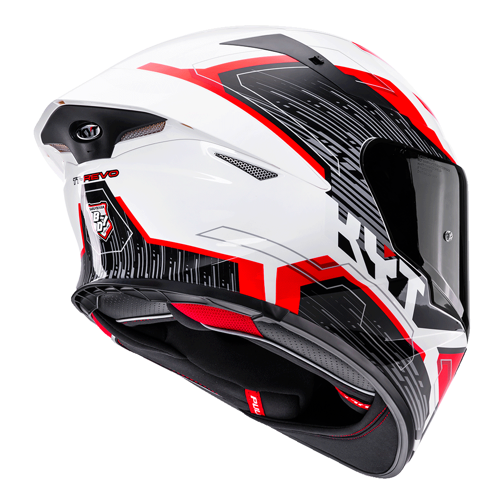KYT TT-REVO SPEEDING WHITE RED | Bike Security Lebanon