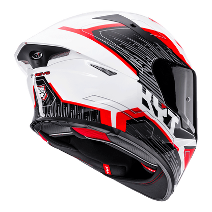 KYT TT-REVO SPEEDING WHITE RED | Bike Security Lebanon