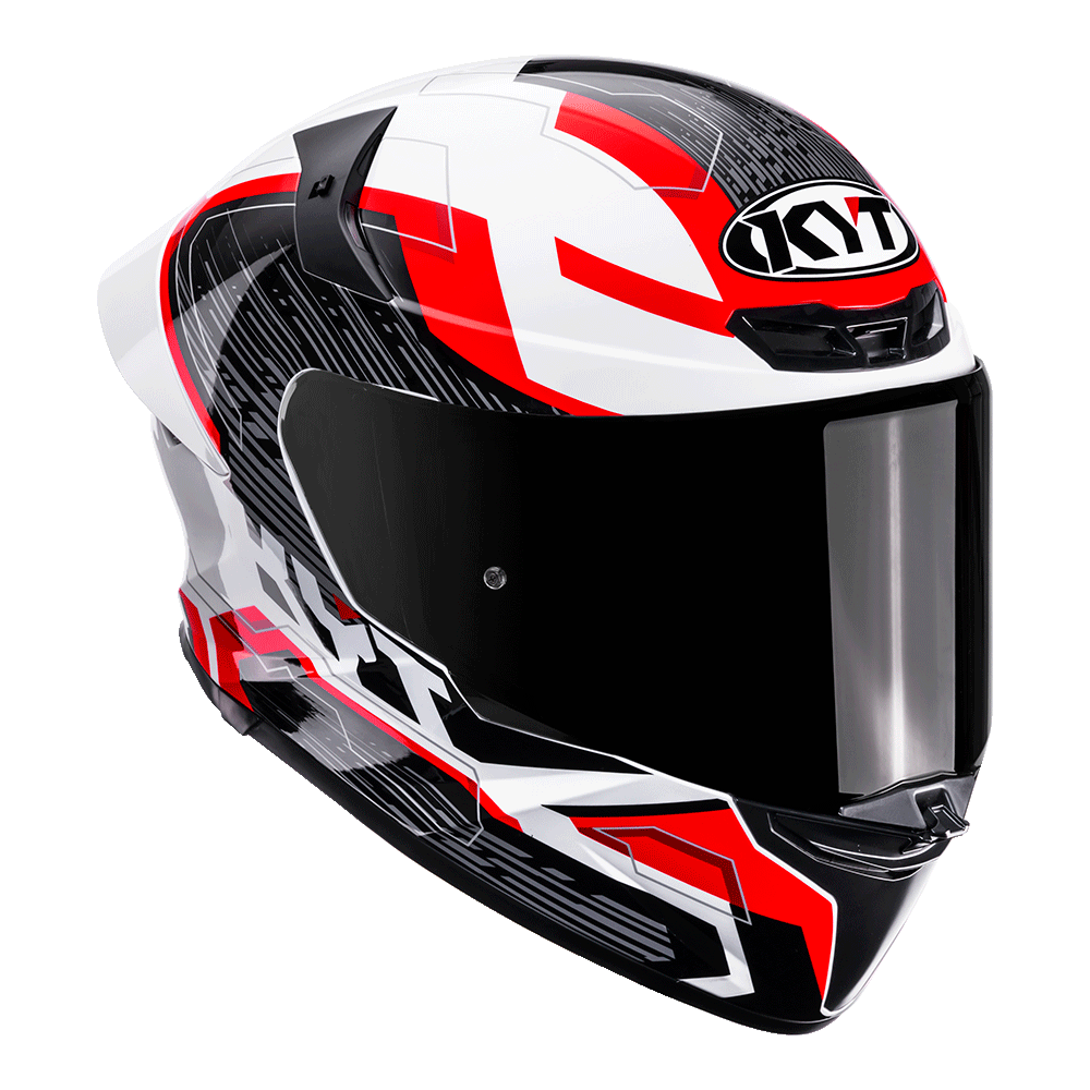 KYT TT-REVO SPEEDING WHITE RED | Bike Security Lebanon