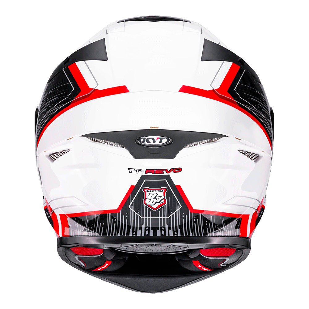 KYT TT-REVO SPEEDING WHITE RED | Bike Security Lebanon
