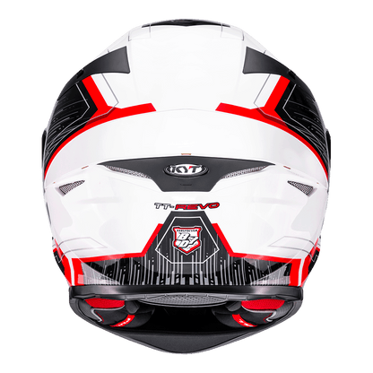 KYT TT-REVO SPEEDING WHITE RED | Bike Security Lebanon