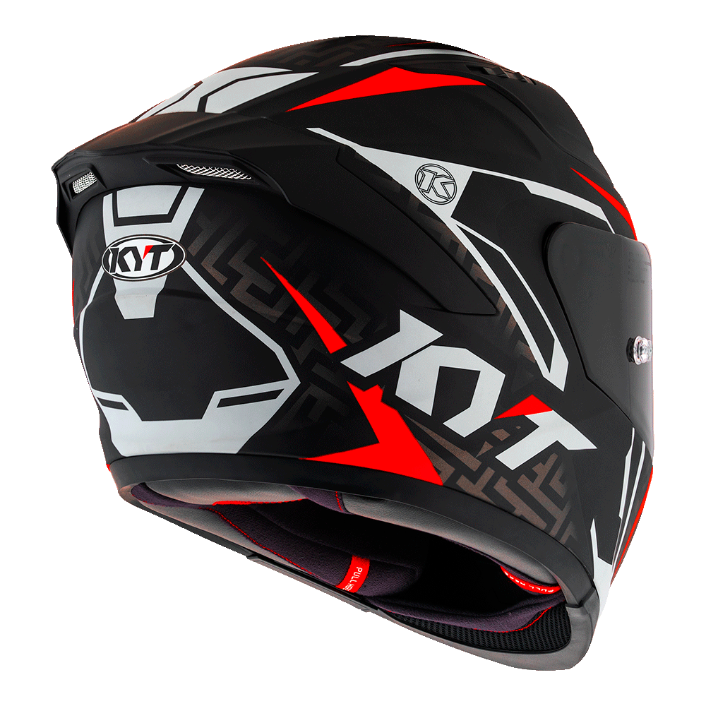 KYT STRIKER SV MATT BLACK/RED | Bike Security Lebanon