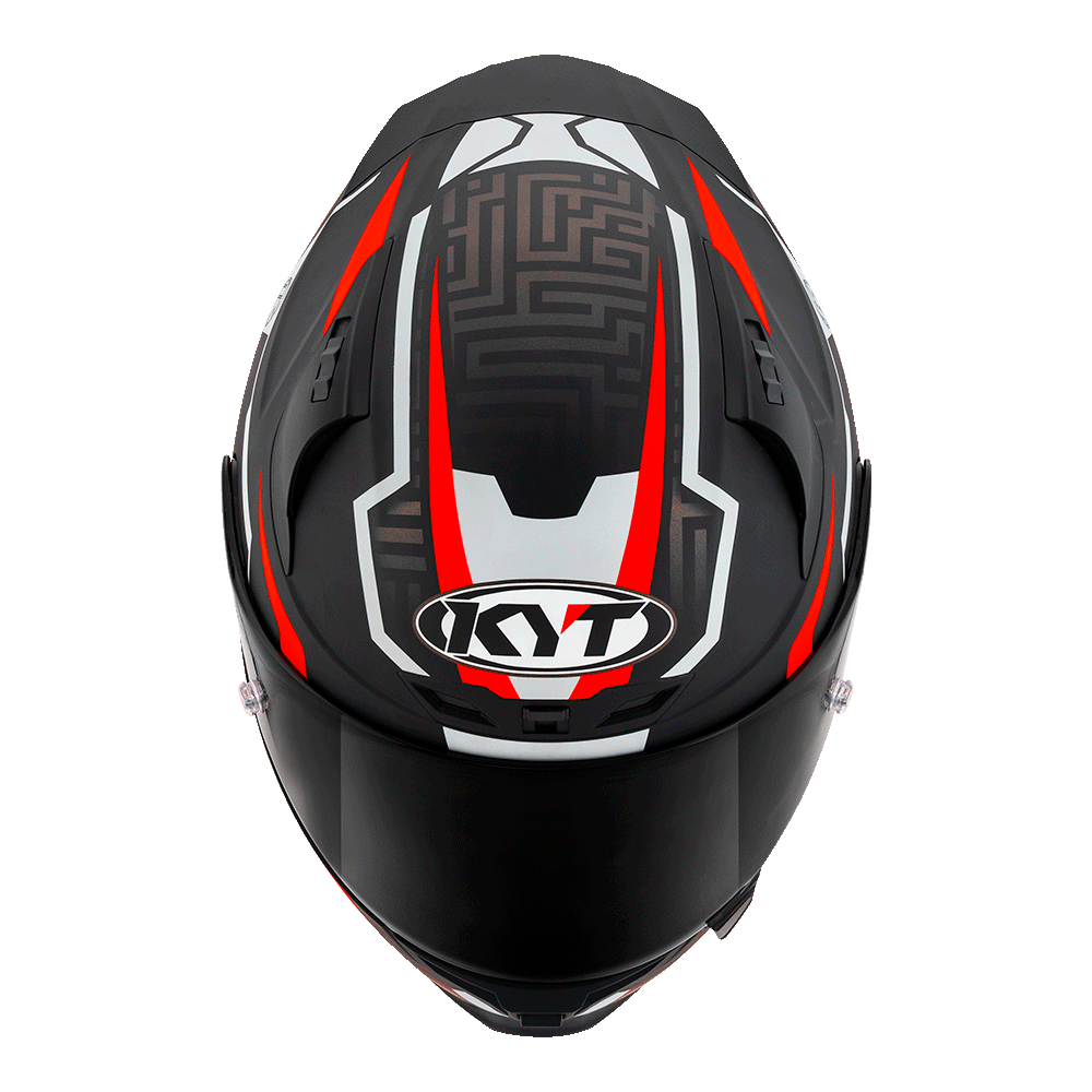 KYT STRIKER SV MATT BLACK/RED | Bike Security Lebanon