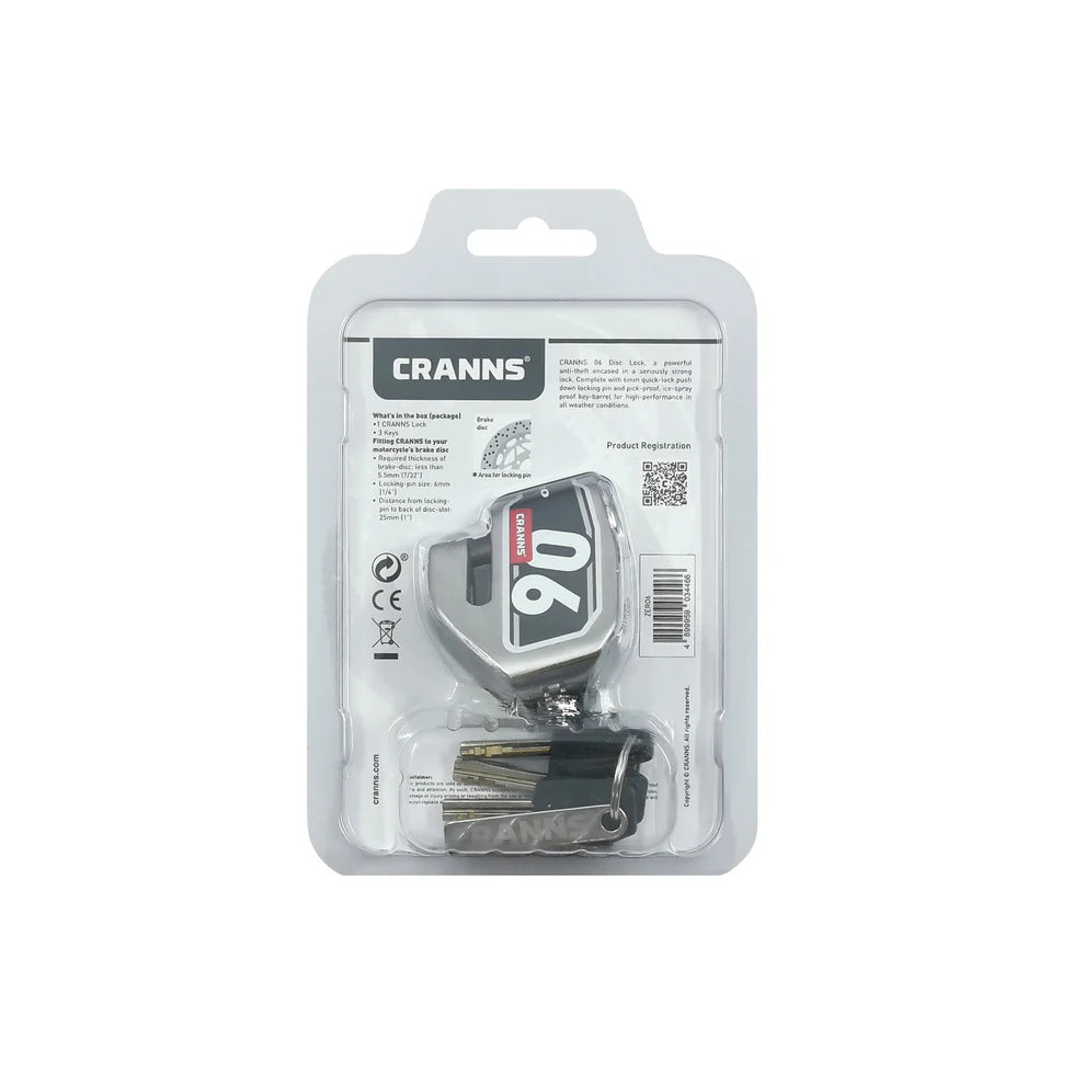 CRANNS ZERO6 Disk Lock motorcycle scooter anti-theft security Lebanon international shipping