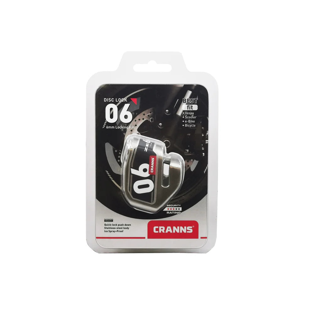 CRANNS ZERO6 Disk Lock motorcycle scooter anti-theft security Lebanon international shipping