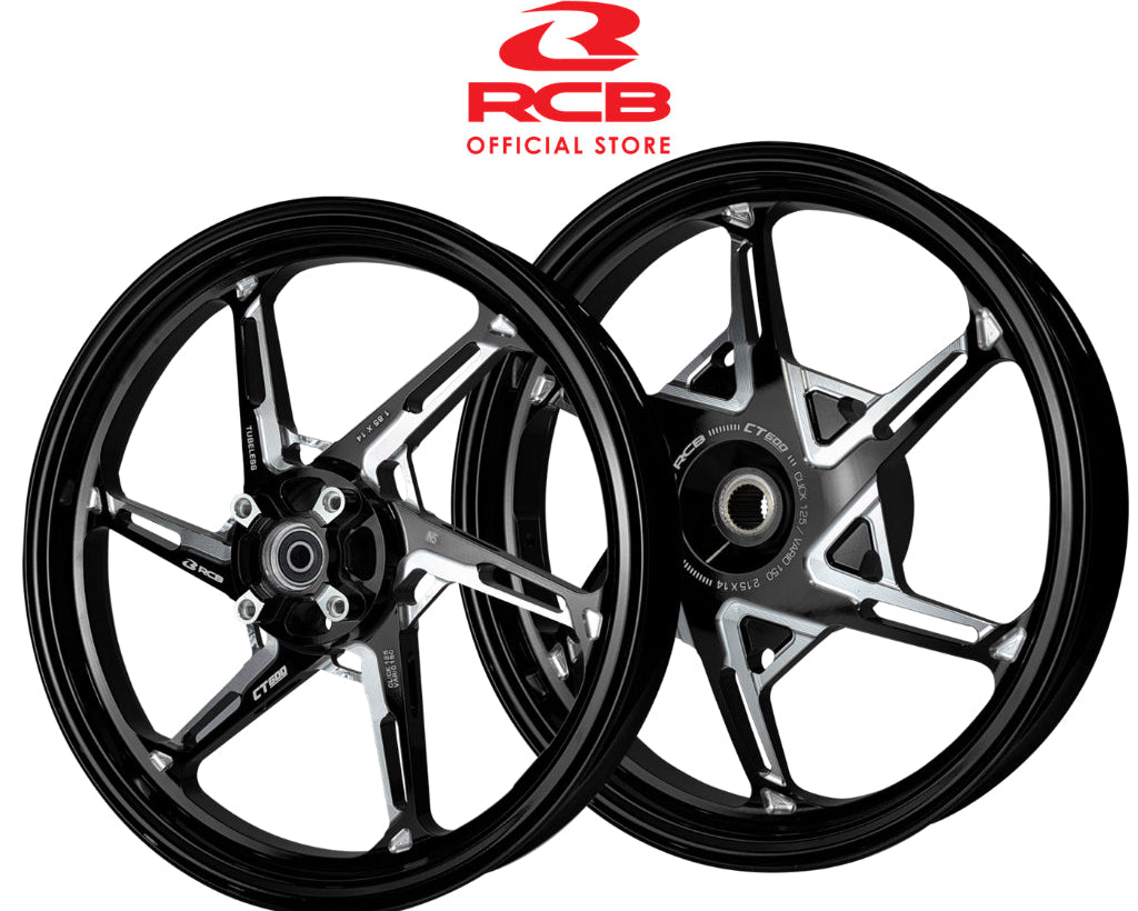 RCB CT600 CNC Rim NVX AEROX V3 2025 Black F-250x14 R-350x14 Disc | Official RCB Distributor in Lebanon - Bike Security