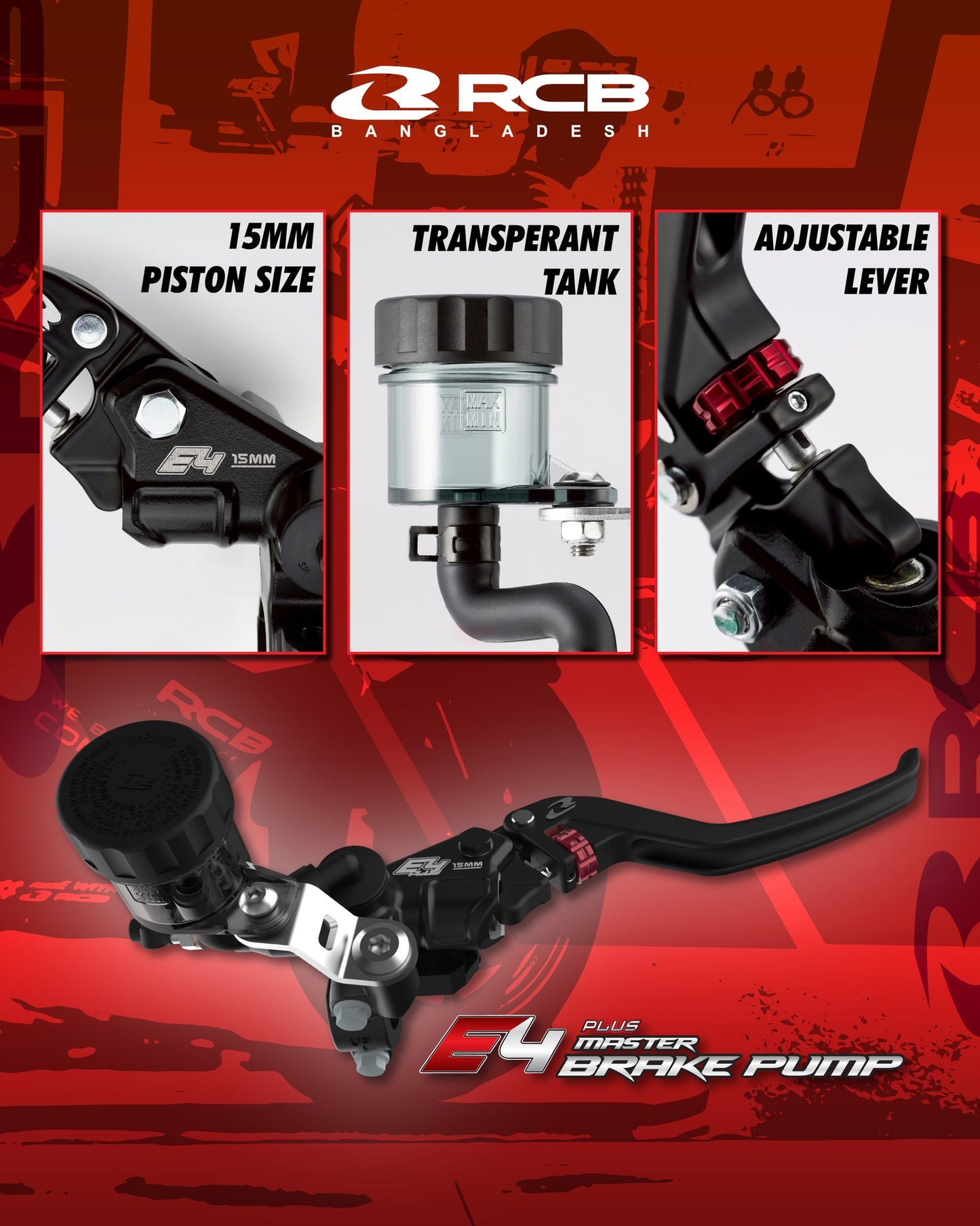 RCB E4+ RH 15mm Master Brake Pump Lebanon international shipping