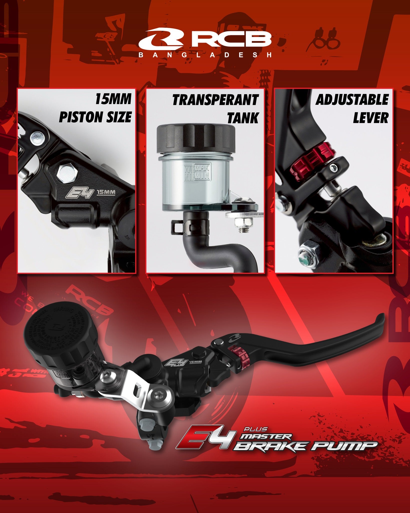 RCB E4+ RH 15mm Master Brake Pump Lebanon international shipping