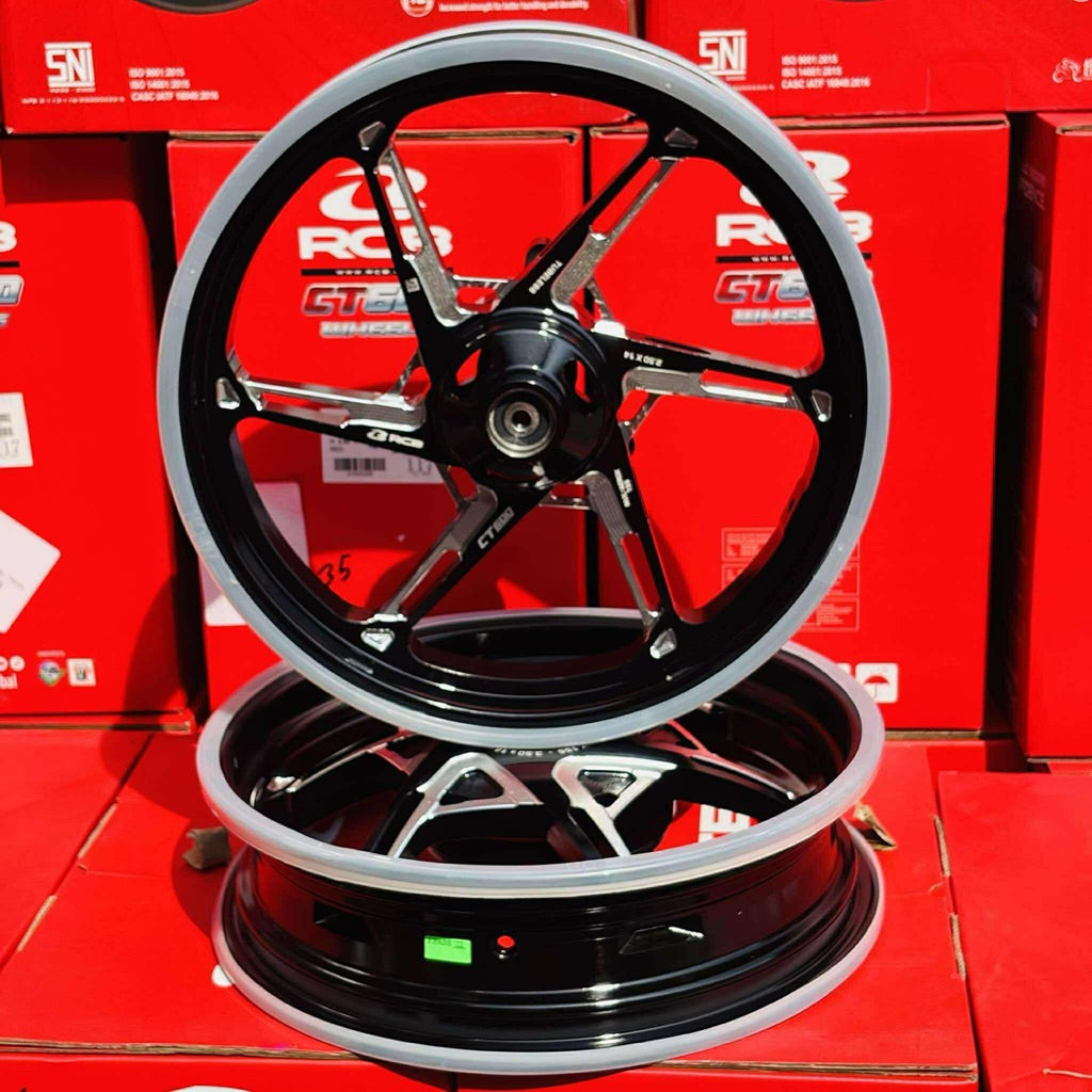 RCB CT600 CNC Rim NVX AEROX V3 2025 Black F-250x14 R-350x14 Disc | Official RCB Distributor in Lebanon - Bike Security