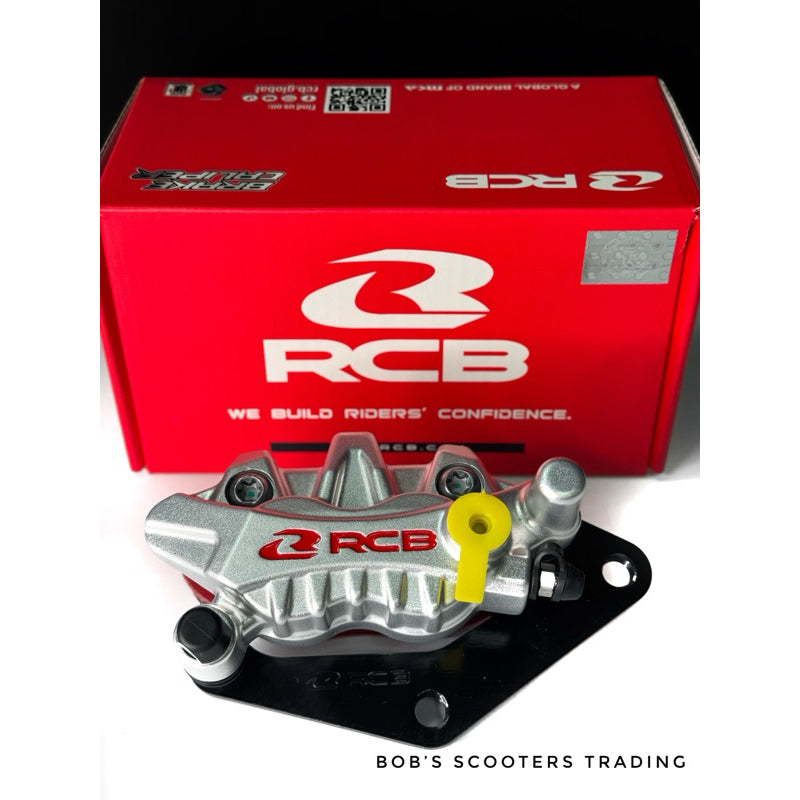 RCB S-26 Rear Brake Caliper NMAX AEROX V3 Silver | Official RCB Distributor in Lebanon - Bike Security
