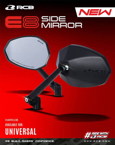 RCB S8 SIDE MIRROR - BLACK | Bike Security Lebanon